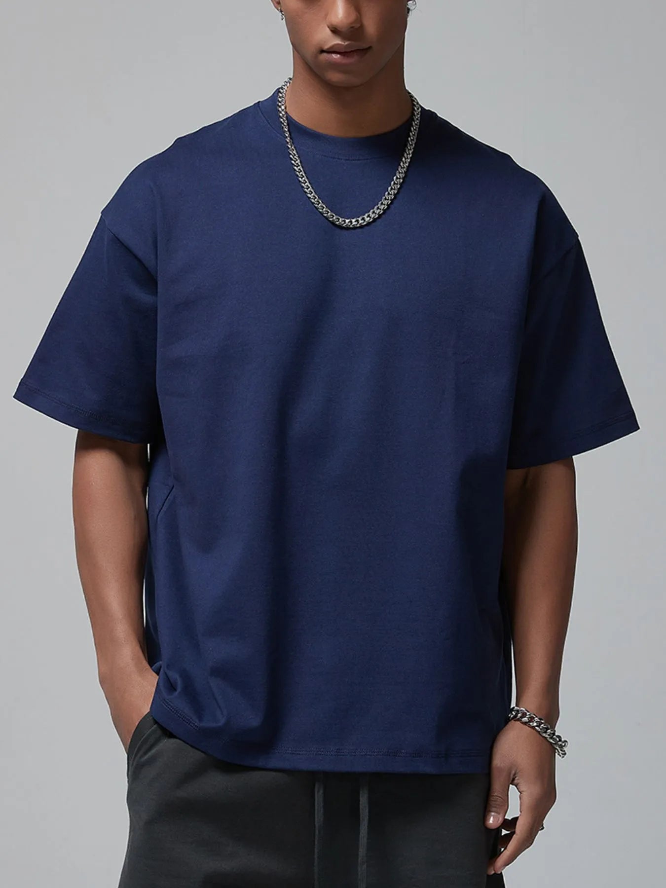 Men's Round Neck Drop Shoulder T-Shirt NicholesGifts