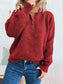 Quarter Zip Ribbed Hem Sweater nicholesgifts