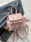Mini Leather Drawstring Backpack Bag nicholesgifts