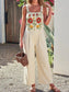 Floral Embroidered Wide Leg Jumpsuit nicholesgifts
