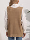 Pocketed V-Neck Sweater Vest nicholesgifts