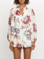 Floral Print Long Sleeve Romper nicholesgifts