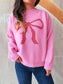 Bow Pattern Casual Long Sleeve Sweater nicholesgifts