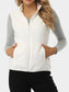 Zip Up Turtleneck Vest with Pockets nicholesgifts