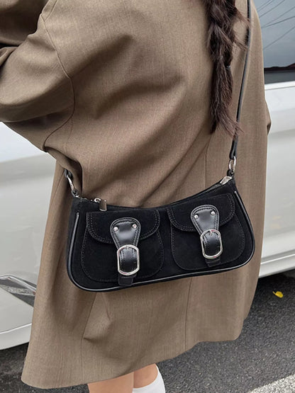 Buckle Decor Shoulder Bag nicholesgifts