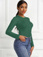 Round Neck Long Sleeve Bodysuit nicholesgifts