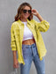 Distressed Drop Shoulder Denim Jacket nicholesgifts