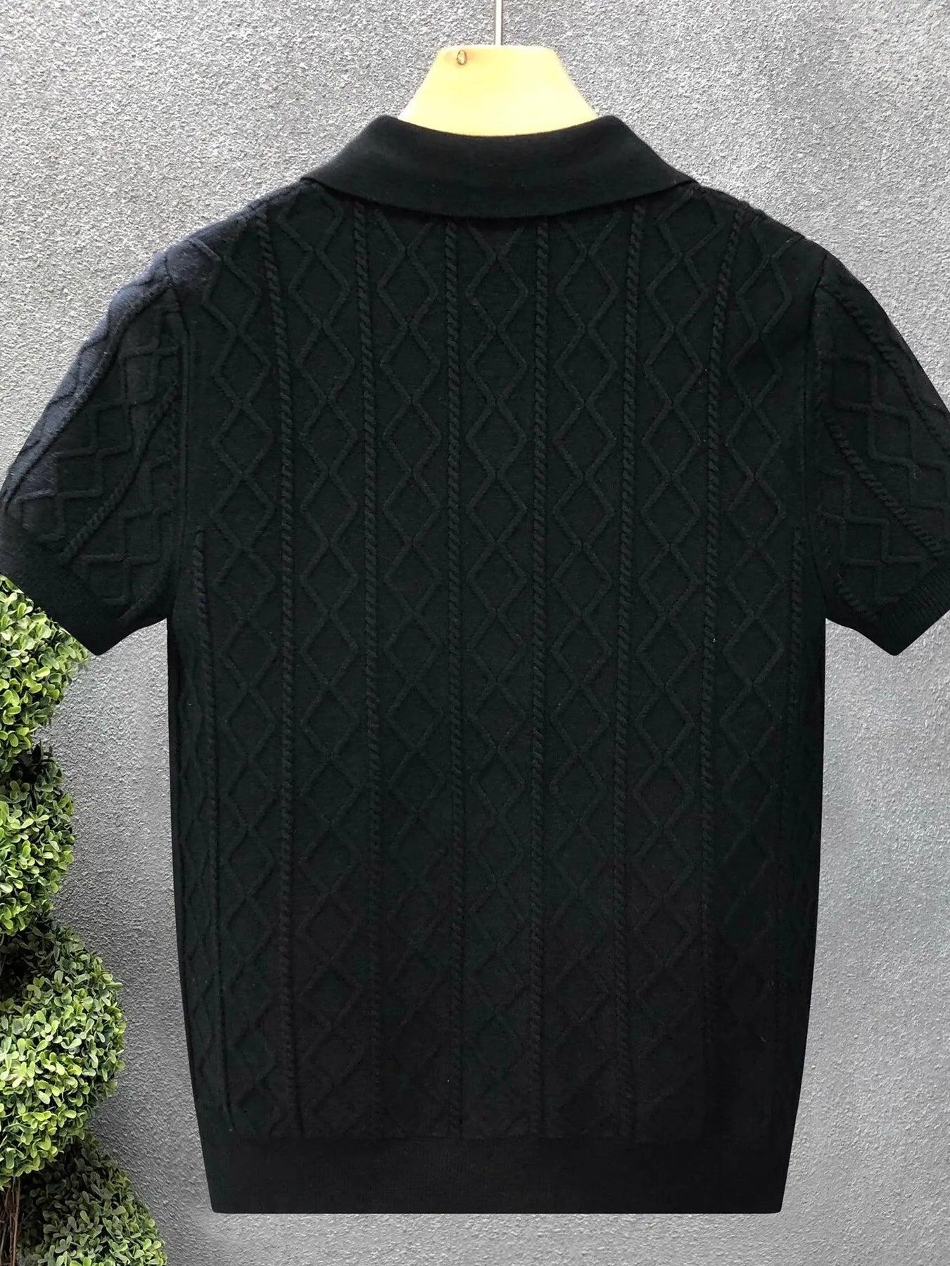 Men's Plus Size Basic style Collared Neck Knit Polo NicholesGifts