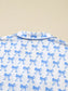 Bow Print Long Sleeve Shirt and Pants Pajama Set nicholesgifts