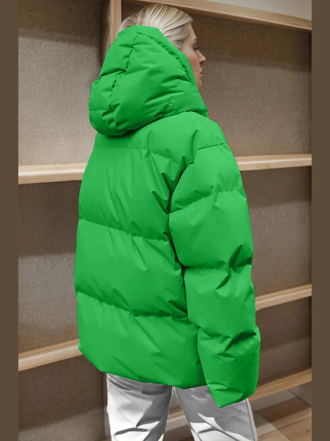 Pocketed Zip Up Hooded Puffer Jacket nicholesgifts