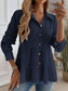 Women Striped Button-Down Tiered Shirt nicholesgifts
