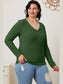 Basic Bae Full Size Ribbed V-Neck Long Sleeve T-Shirt nicholesgifts