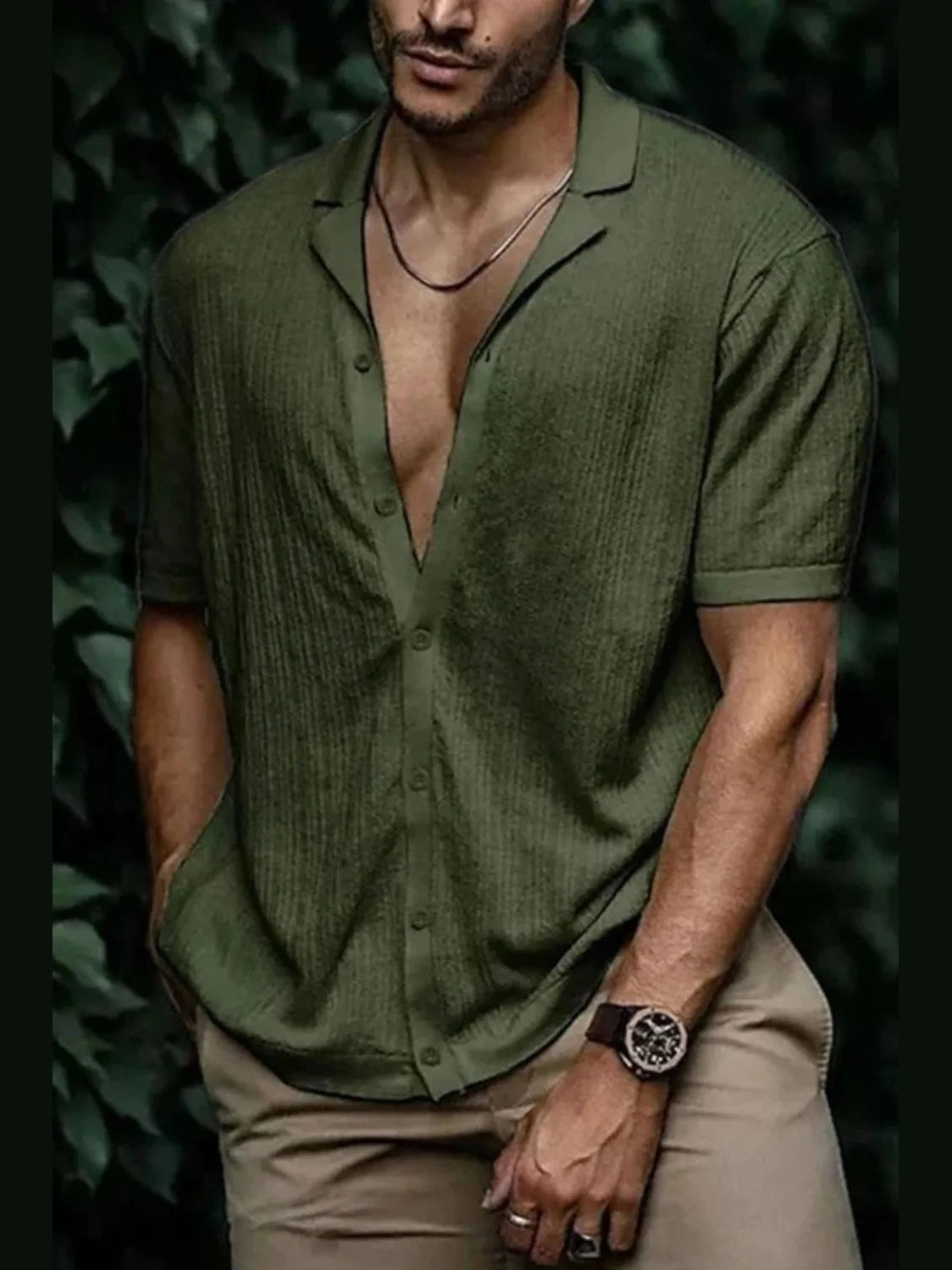 Men's Plus Size Button Up Short Sleeve Shirt NicholesGifts