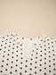Polka Dot Notched Long Sleeve Top and Drawstring Joggers Lounge Set nicholesgifts
