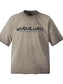 Men's Letter Graphic Round Neck T-Shirt nicholesgifts