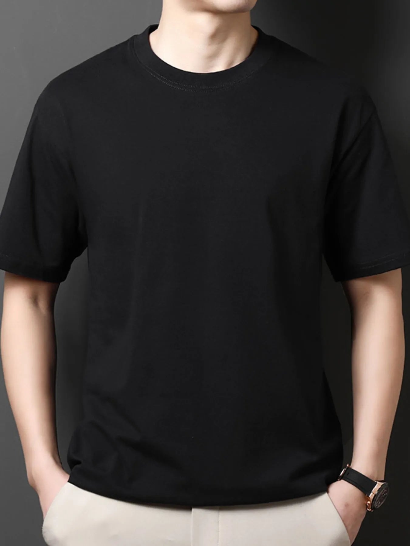 Men's Full Size Round Neck Half Sleeve T-Shirt Plus Size NicholesGifts