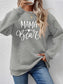 Letter Graphic Round Neck Long Sleeve Sweatshirt nicholesgifts