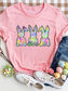 Rabbit Round Neck Short Sleeve T-Shirt nicholesgifts