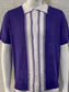 Men's Collared Neck Striped Contrast Knit Polo nicholesgifts