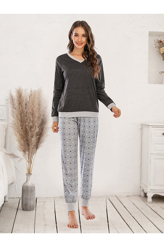 Long Sleeve Top and Polka Dot Pants Set NicholesGifts