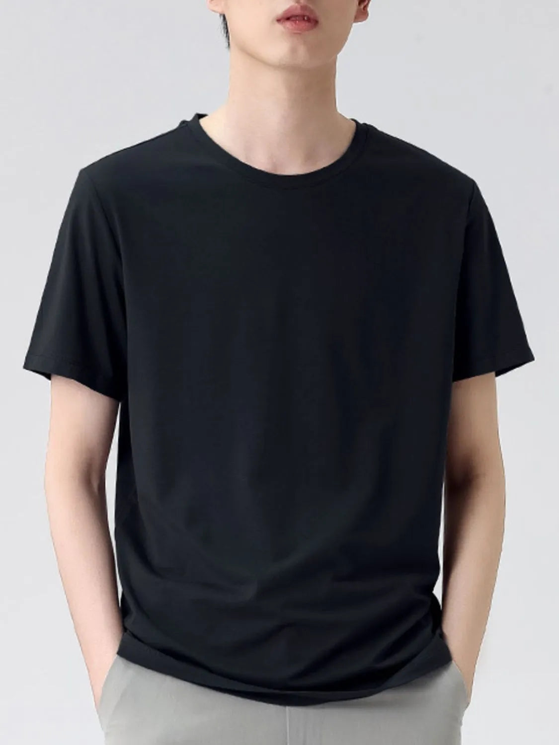 Men's Plus Size Round Neck Short Sleeve T-Shirt Trendsi