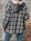 Plaid Long Sleeve Hooded Jacket nicholesgifts