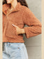 Zip-Up Collared Teddy Jacket nicholesgifts