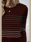 Striped Round Neck Long Sleeve T-Shirt nicholesgifts