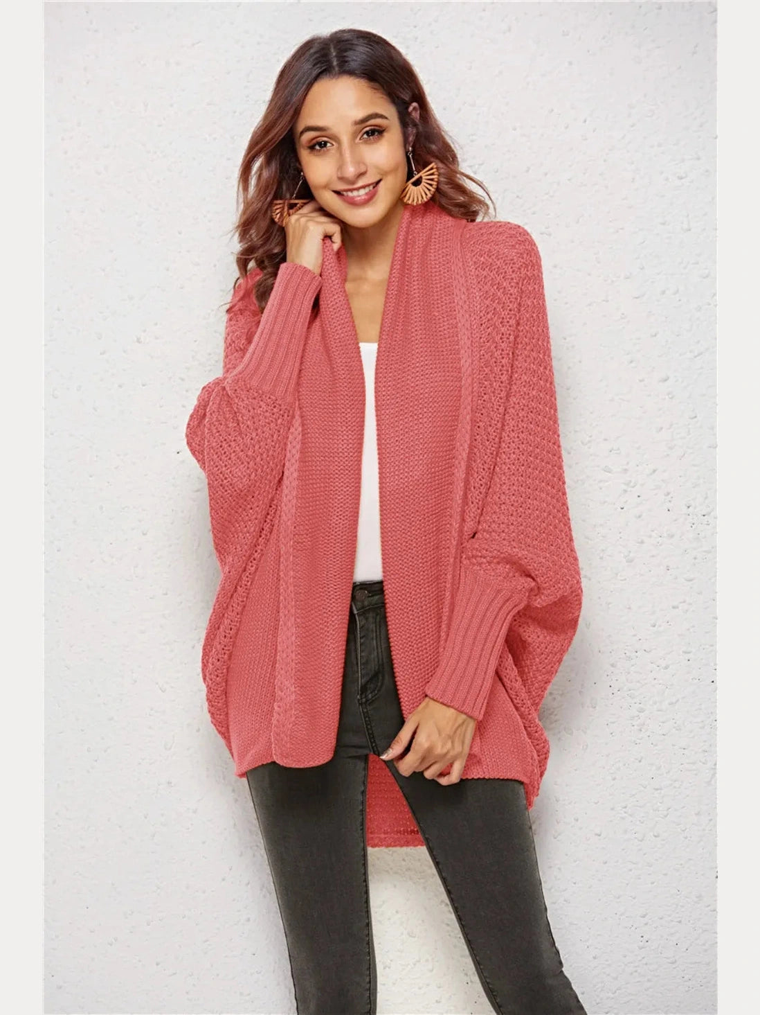 Angel Wings Open Front Batwing Sleeve Cardigan nicholesgifts