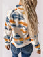 Geometric Snap Button Long Sleeve Jacket nicholesgifts
