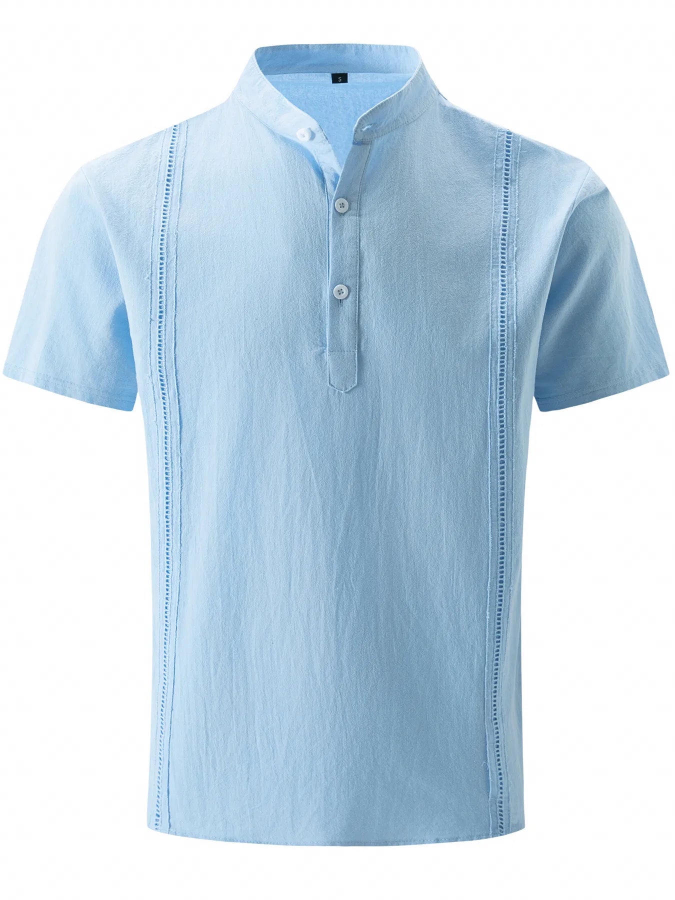Men's Full Size Button Detail Short Sleeve Shirt Plus Size NicholesGifts