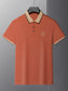 Men's Plus Size Contrast Collar Polo with Embroidered Logo nicholesgifts