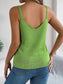 Openwork Scoop Neck Knit Vest nicholesgifts