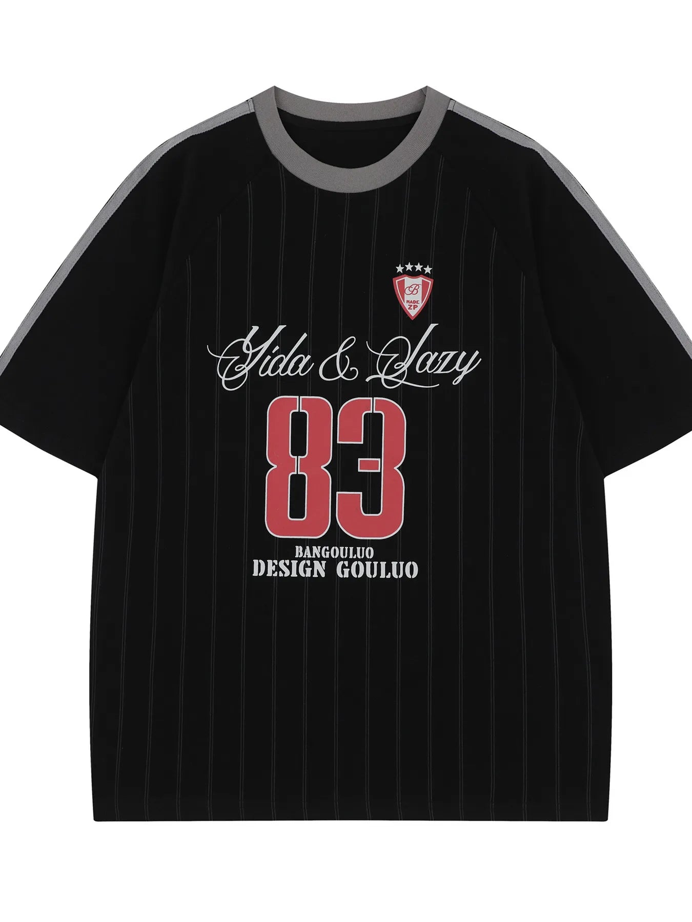 Men's Number 83 Striped Baseball T-Shirt NicholesGifts