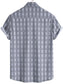Men's Plus Size Casual Plaid Short Sleeve Button-Down Shirt nicholesgifts