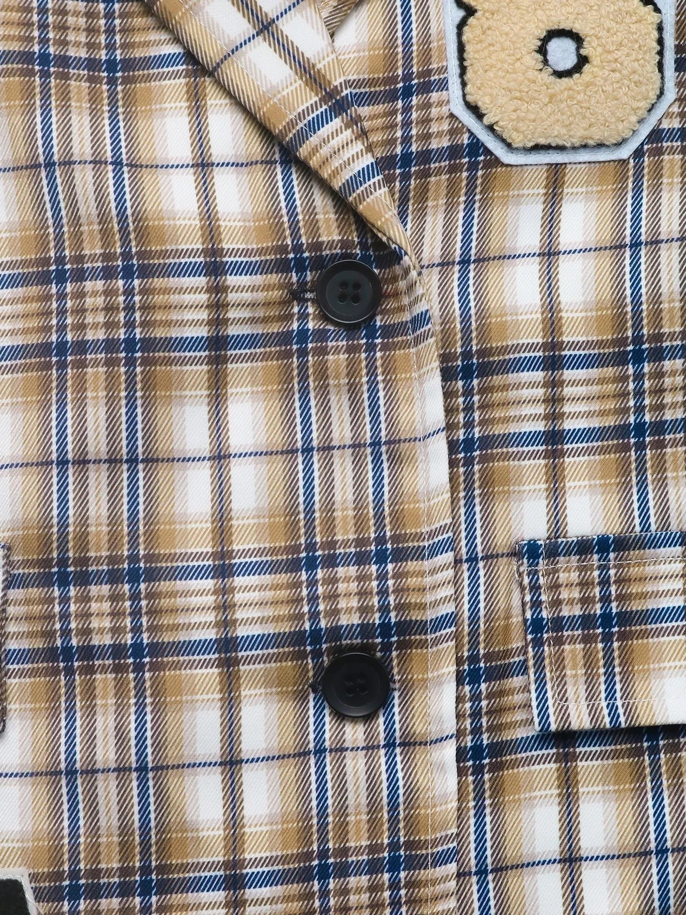 Number 87 Plaid Long Sleeve Blazer NicholesGifts