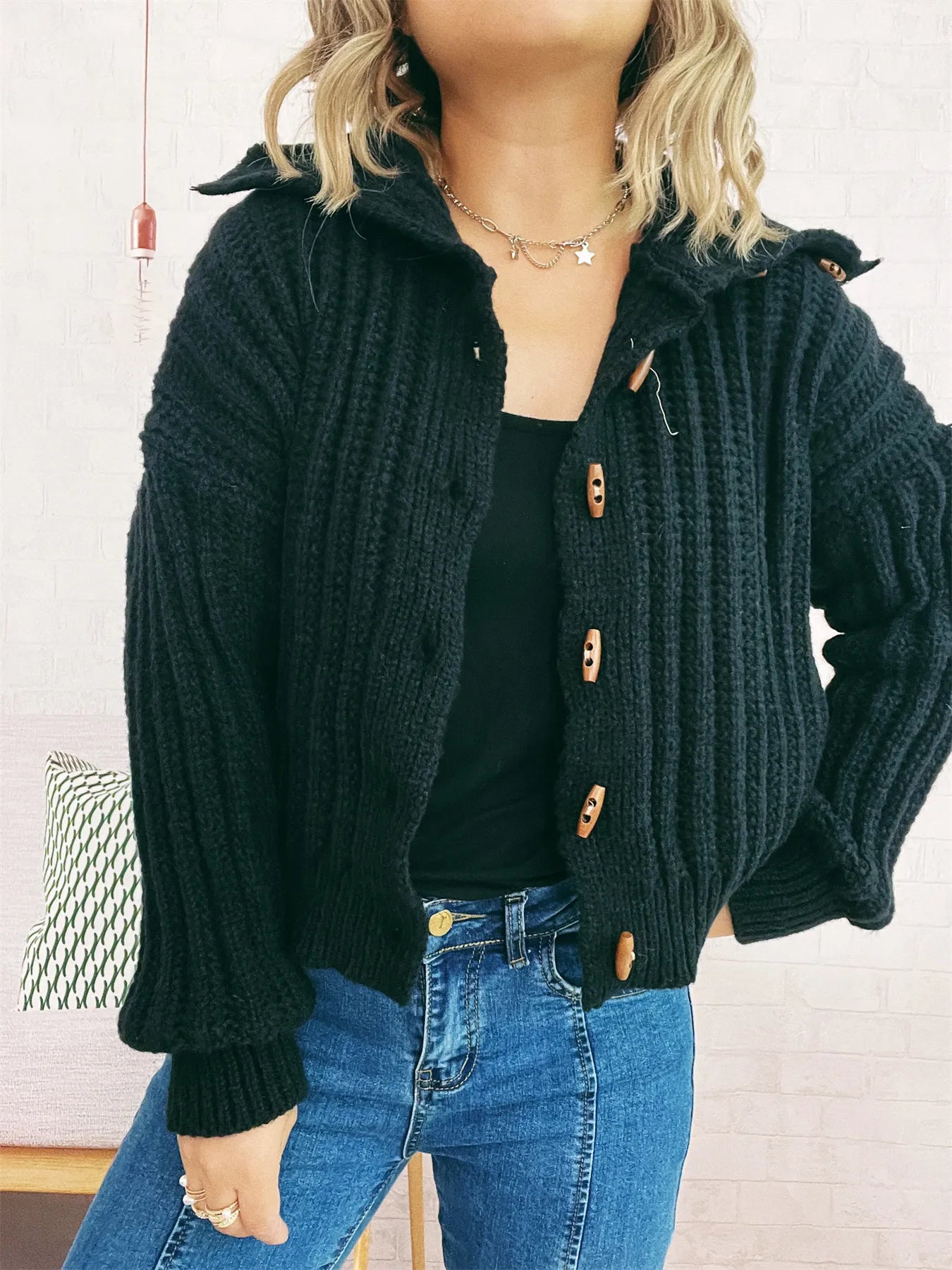 Button Up Long Sleeve Cardigan