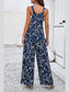 Devine Printed Wide Strap Jumpsuit with Pockets nicholesgifts