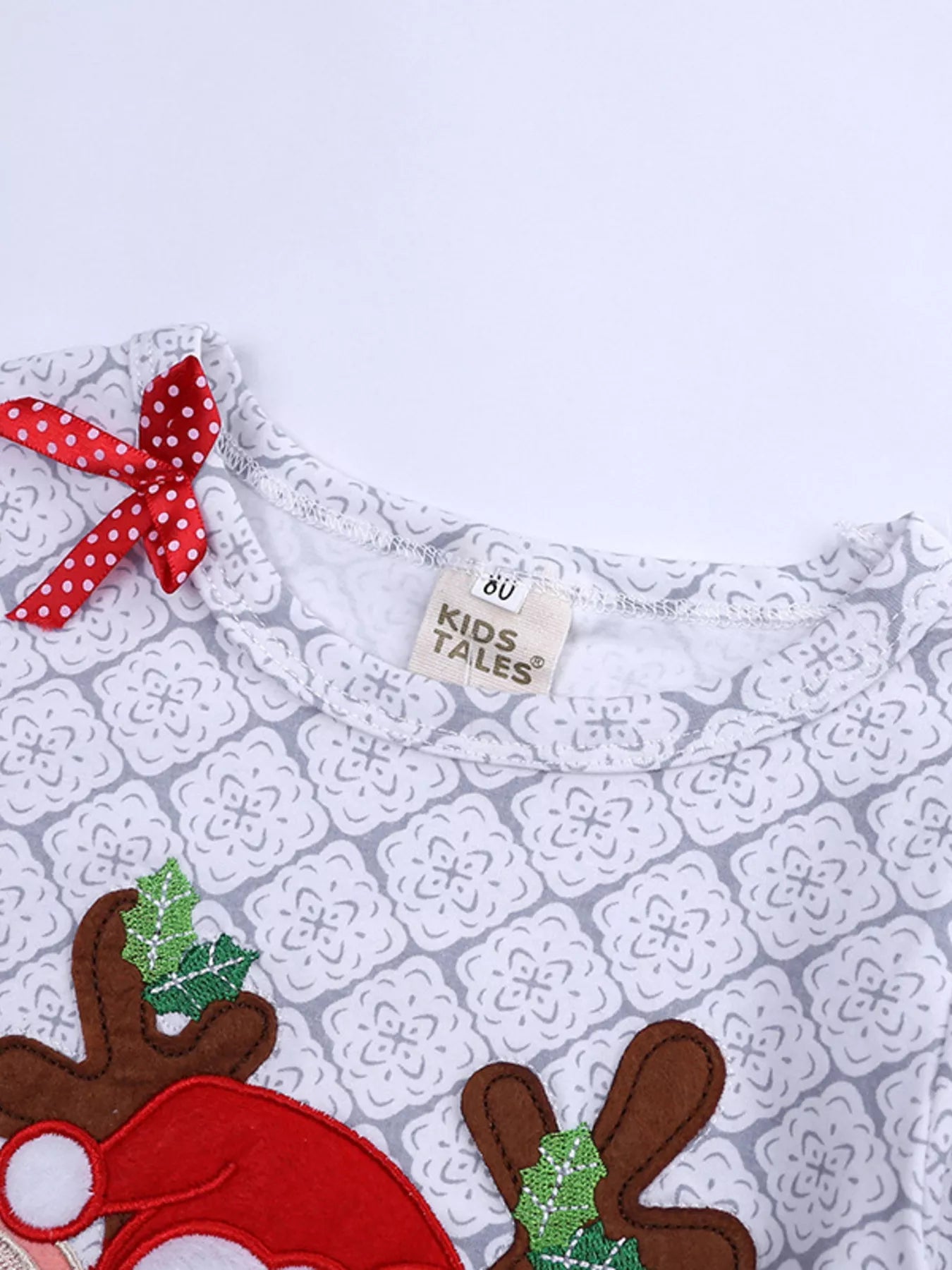 Children's Christmas Reindeer Ruffle Trim Outfit Set NicholesGifts