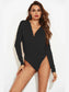 Surplice Long Sleeve Bodysuit nicholesgifts