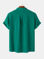 Men's Mandarin Collar Short Sleeve Henley Shirt nicholesgifts