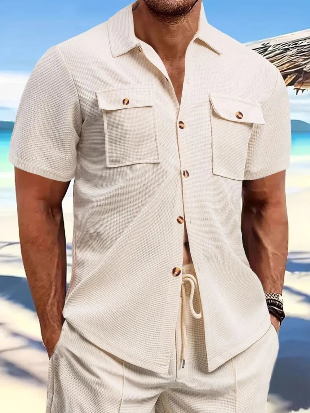 Men's Full Size Button Down Short Sleeve Shirt Plus Size NicholesGifts
