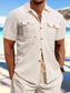Men's Full Size Button Down Short Sleeve Shirt Plus Size nicholesgifts