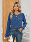 Ruched Round Neck Flounce Sleeve T-Shirt nicholesgifts