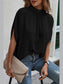 Tie Back Slit Half Sleeve Blouse nicholesgifts