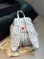 Striped Star Bunny Ear Backpack Bag nicholesgifts