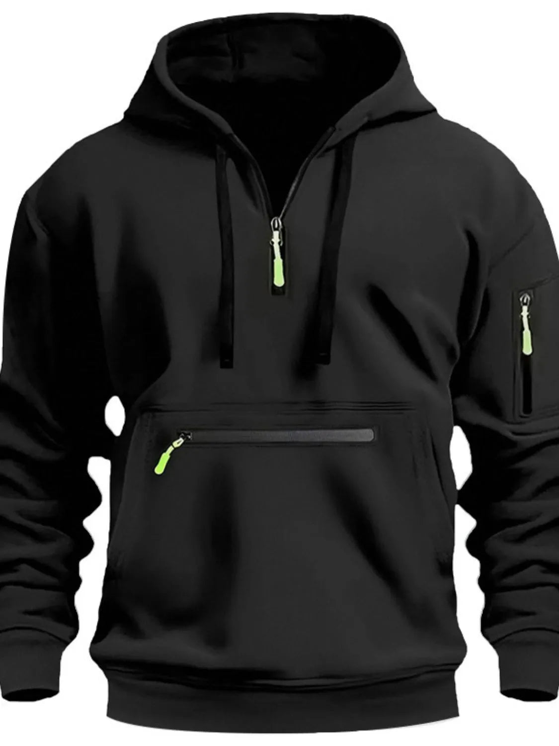 Men's Full Drawstring Half Zip Hoodie Plus Size NicholesGifts