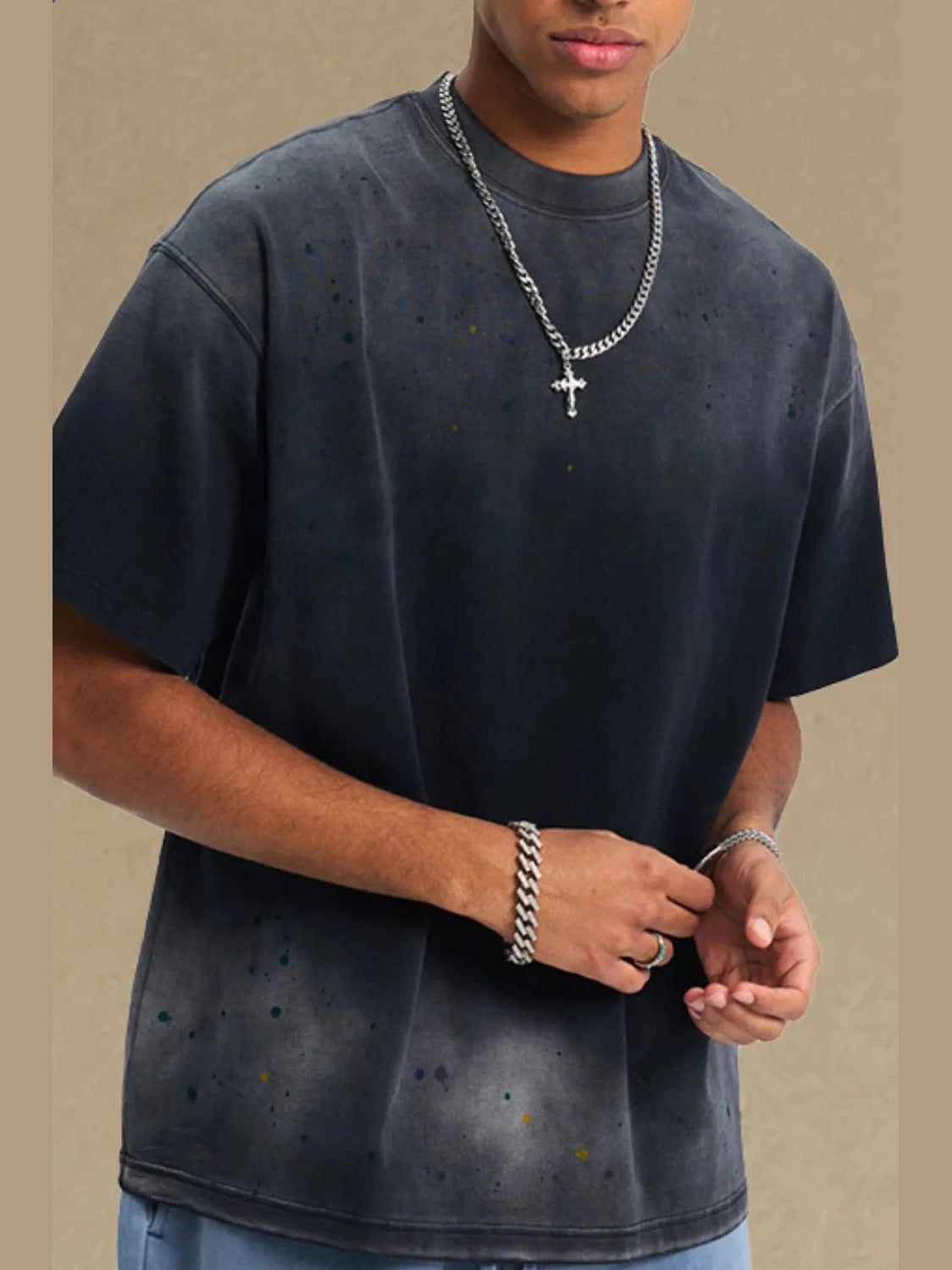 Men's Round Neck Half Sleeve T-Shirt Trendsi