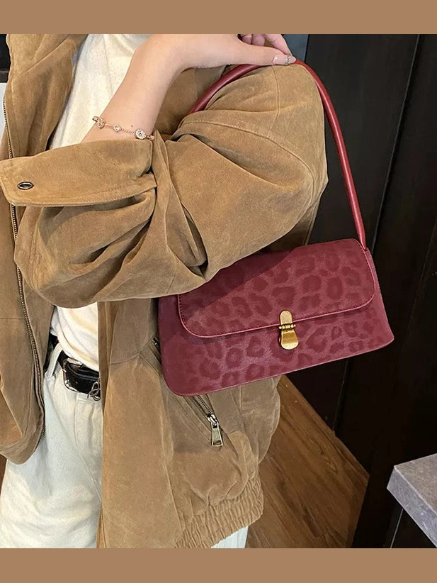 Leopard Print Shoulder Bag nicholesgifts