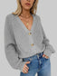 Women Button Up V-Neck Long Sleeve Cardigan nicholesgifts